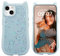 ZCDAYE for iPhone 14/13 Case, Cute Cat Ear Case, Glitter Bling Soft TPU Bumper Protective Phone Cover for iPhone 14/13 (6.1 inch), Blue