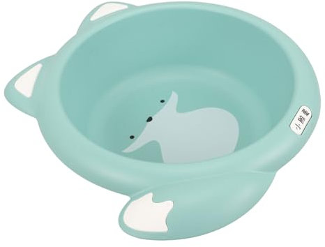 SEWOART Babywaschbecken Kinderwaschbecken Verdickt Kunststoff Mintgrün Cartoon Motiv Multifunktional Tragbar Für Badezimmer Badewanne