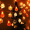 Xinlie 3 Meter 20 LED Halloween Dekoration Lichterkette Kürbis Lichterkette Pumpkin Deko Kürbis-Geist-Spinnennetz-Katzen-Kopflampe Batteriebetriebene Halloween Lichter für Innen und Außenbereich
