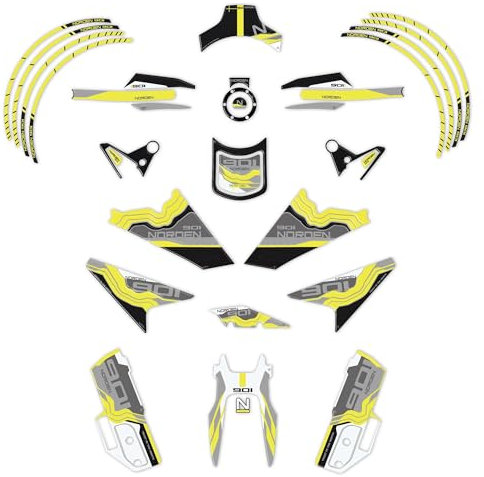 labelbike - Kit mit 3D Aufklebern Dekorationen und Schutz für Motorräder kompatibel mit Husqvarna Norden 901 ab 2024