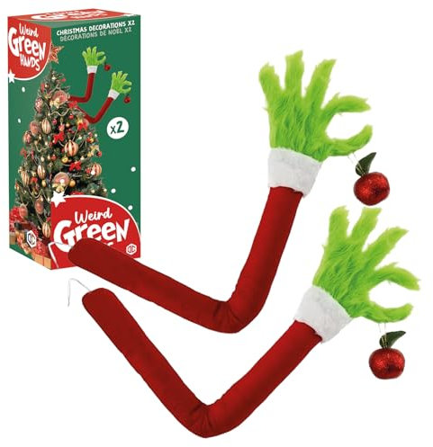 Green Hand® Ornamento per L'Albero di Natale | Braccio di Elfo in Peluche Verde | Decorazione Natalizia Divertente | 46x28 cm | Facile Installazione | Decorazione Elf Burlone | OriginalCorner®
