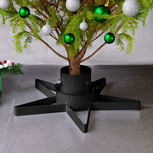 Gecheer Support de Sapin de Noël Noir 47x47x13,5 cm Base de Sapin de Noël, Pied de Arbre de Noel pour Décoration de Fête, Salon, Bureau, Salon, Maison, Bureau