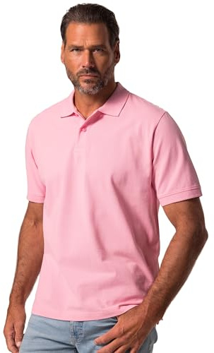 JP 1880 Hommes Grandes Tailles L-8XL Polo en piqué, Manches Courtes, Collection Basic Rose pâle 3XL 702560509-3XL