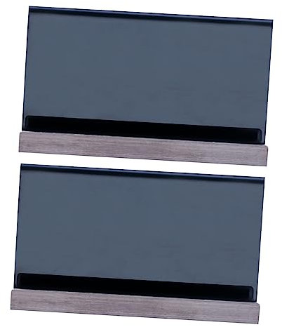 OFFSCH 2 Stück Edelstahl Namensschilder Tischaufsteller Elegante Präsentationsständer Für Visitenkarten Preisschilder Und Dokumente Stabil Und Modern Für Büro Und Veranstaltungen