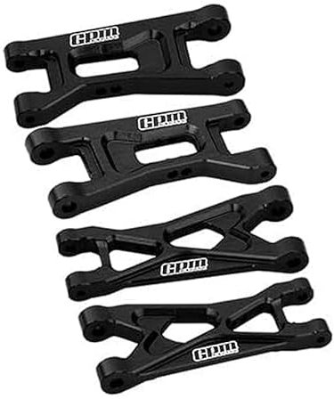 GPM Racing 7075 Alloy Front & Rear Lower Arms Aluminium Upgrade Combo for LOSI 1/24 Micro-B 2WD Buggy RTR-LOS00007 - Black