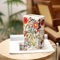Keramik Buchvase - Dekorative Blumenvase im Buchdesign für Bücherregal, Wohnzimmer & Homeoffice, Handbemalte Geschenkidee (Höhe 21cm)