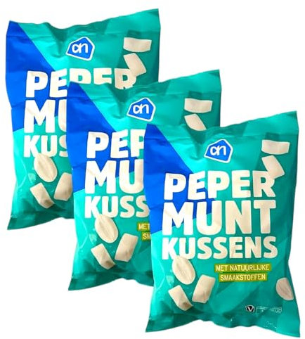 AH Pepermunt kussens Pfefferminz Kissen Multipack 3x 400g (Gesamtgewicht 1.200g)