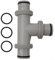 Vanne de piston de rechange pour tuyau fendu Intex 3,8 cm, pièce en T pour piscine Intex, adaptateur d'extension de tuyau en polypropylène, résistant à l'eau