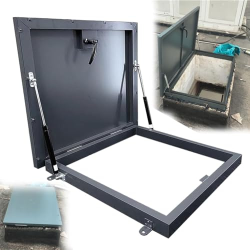 Trampilla de techo galvanizada, trampilla de techo de acero galvanizado con recubrimiento en polvo, puerta de seguridad de acero para techo, trampilla de acceso al techo, trampilla,60x60cm