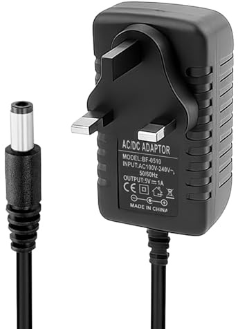 DC 5V 1A Power Supply Universal AC Adapter 100-240V 50 60Hz to DC 5V Driver Transformer Switching Converter Plug for LED Strip Lights, CCTV Cameras, Routers, Speakers, Small Electronics, 5.5x2.5mm
