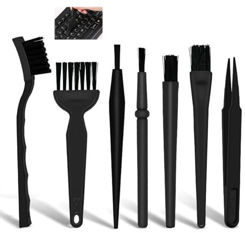 7 Pcs Keyboard Cleaning Brush Kit,Anti Static Brushes for Pc Tablet,Small Esd Brushes Dust Cleaning Laptop Cleaner Brush, Dust Cleaning Brush Kit for Camera Mobiles Desk Office Equipment