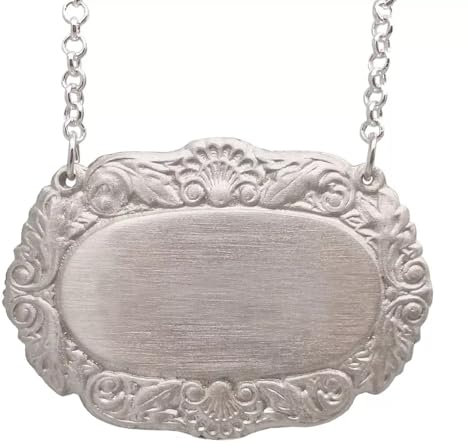 Large Pewter Decanter Label (Personalised)