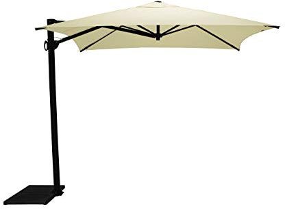 Maffei Art 137q Kronos viereckiger Ampelschirm cm 250x250, Stoff PolyMa. Made in Italy. Farbe Natur