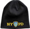 NYPD No Fold Winter Hat Beanie Skull Cap Offizielles Lizenzprodukt - Schwarz - Einheitsgröße