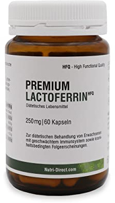 Lactoferrin 250 mg 60 Kapseln magensäureresistent | natürlicher Premium Eisenlieferant, für das Immunsystem, hochdosiert
