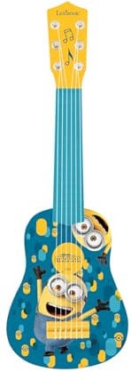 Lexibook, Ich - Einfach unverbesserlich Minions, Meine erste Gitarre für Kinder, 6 Nylonsaiten, 21“ lang, inkl. Anleitung, blau/gelb, K200DES