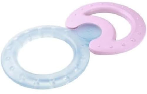 NUK Kühlbeißring-Set, 2-teilig, Classic und Cool, zur Massage und Kühlung, 1 Set, BPA frei, farblich sortiert