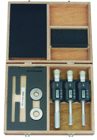 Mitutoyo Digitale 3-Linien Innenmessschrauben im Satz, 12-25 mm, komplette Einheit, IP65, Ti-Legierung