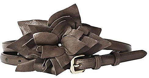 Post & Co Guertel taupe mit Lederbluete A4815D 95 cm