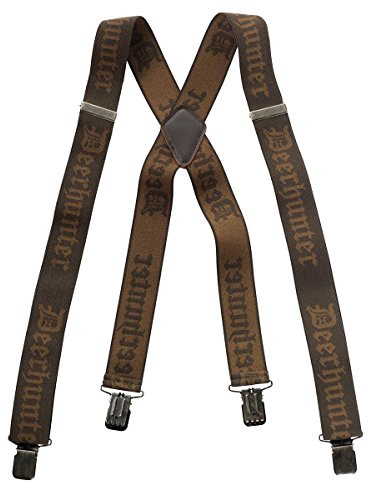 Deerhunter Logo-Hosenträger m. Clips, 130 cm, Einheitsgröße, Braun