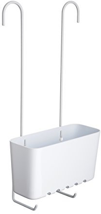 Tatay 4522001 Standard Single Cesta organizadora de Ducha o bañera Ajustable a Todo Tipo de grifos plástico polipropiel, Blanco, 20.5 x 11 x 41.5 cm