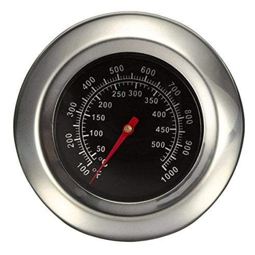 Jzhen Thermomètre de Four en Acier Inoxydable Thermomètre pour BBQ