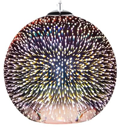 Beliani Modern Ceiling Pendant Lamp High Gloss Infinity Light Effect Glass Copper Sessera