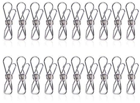 TOMYEER Pinces À Linge INOX Polyvalent Pinces Incassables 50Pièces