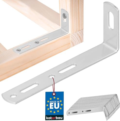 KOTARBAU fissaggio a parete 90 x 35 x 15 mm, in acciaio, antiribaltamento, angolo di installazione, fissaggio armadio, per mobili, zincato, collegamento in legno, angolo di montaggio