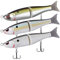 Bassdash Esche Artificiali SwimShad Glide Baits - Esca Scivolante Articolata per Persico, Luccio, Trota (Confezione 3 Pezzi)