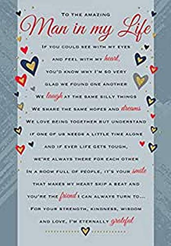 Regal Publishing Heartfelt Wishes Sentimentale Geburtstagskarte Man in My Life – 22,9 x 15,2 cm C80695