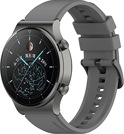 Tosenpo Bracelet Compatible avec Huawei Watch GT2 Pro,Bracelets de Remplacement Quick-Fit en Silicone de 22 mm pour GT2 Pro (Gris)