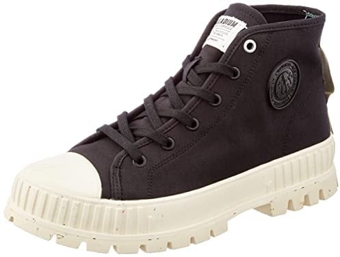 Palladium Pallashock Mid Org, Stivali Sneaker Unisex - Adulto, Nero, 36 EU
