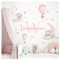 Little Deco Wandtattoo Elefanten & Wunschname I Wandbild 122 x 75 cm (BxH) I Kinderzimmer Babyzimmer Wandaufkleber Mädchenzimmer Ballon Wandsticker Aufkleber DL753