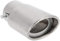 Auto Auspuff Endrohr, Edelstahl Endschalldämpfer Carbon Fiber Glossy Gerade Gebogenes Rund Auspuffrohr Hinten Spitze Schwanz Hals Schalldämpfer Universell Rohrdurchmesser 38 bis 58 mm Silberglänzend
