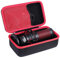 Khanka Hard Carrying Case Replacement for HyperX Quadcast/QuadCast S Microphone,‎4P5P6AA Condenser Gaming Mic Storage Cover,Red Zipper(Case Only)