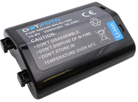 Dot.Foto EN-EL18d Premium 10.8v / 3350mAh Rechargeable Battery for Nikon D4, D4s, D5, D6 / MB-D17, MB-D18 / Z9
