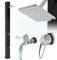 ML-Design Solardusche 40 L 217cm eckig mit Fußdusche und Regenduschkopf, Schwarz, warmes Wasser, bis 60°C ohne Stromanschluss, mit Gartenschlauch-Anschluss, Solar Gartendusche Außendusche Pooldusche