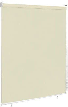 VA-Cerulean Estor exterior para ventanas y puertas (100 x 240 cm, protección solar, resistente a la intemperie, 100 x 240 cm), color beige
