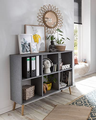 Schildmeyer Jonte Regal 150574, Feel Grey, 104,3 x 33 x 85,5 cm