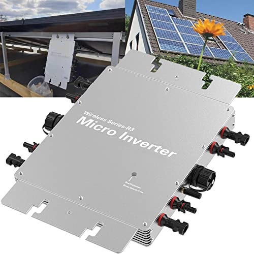 NAIQIALUO WVC-1200/1400/1600/2000/2400/2800W Solar Grid Tie Inverter,Micro Inverter Grid Tie,Tragbarer Pv-Wechselrichter, Automatische 120/230-V-Identifikation FüR Den Einsatz In Solarsystemen,1600W