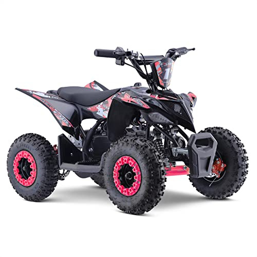 FunBikes Excite 1000W Pink Kids Electric Mini Quad Bike – 36V Hi-Torque Motor, 3 Speed Modes (Up to 13mph), Removable Battery, LED Headlights, Disc Brakes