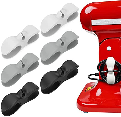 Organizer per Cavi Elettrodomestici,6 Pezzi Organizzatore di Cavi da Cucina,Organizer a Clip per Cavo,Raccogli Cavi,per mixer, frullatore, caffettiera, pentola a pressione