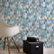 BRICOFLOR Maritim Tapete | Skandinavische Tapete in Blau | Dreieck Vliestapete im modernen Stil | Moderne Mustertapete aus Vlies und Vinyl für Schlafzimmer und Wohnzimmer