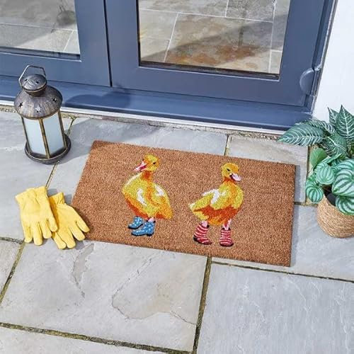 Marco Paul 75 x 45cm Door Mat Dirt Trapper Doormats Non-Slip Low Profile Durable Door Mat for Outdoor, Indoor, Entrance, Patio, Front Back Door (Ducks In Wellies)