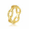 YeGieonr Gold Ring für Damen, 18K Vergoldung Edelstahl Siegelring, Modeschmuck Geschenk für Frauen und Mädchen (Verdrehte Kette, 55(17.3))