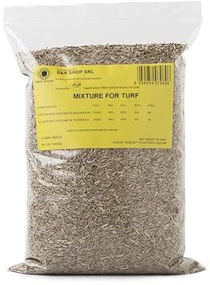 R&R SHOP - Semi per Prato Resistente, Loietto, Crescita Rapida e Calpestabile, Adatto a tutti i tipi di Terreno (900gr - 35mq)