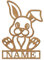 codiarts. Namensschild, Wandbild, Kinderzimmer, Kindertür, personalisierbar mit Namen, selbstklebend (Hase)