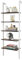 HOMASIS Scaffale a Scala con 5 Livelli, Librerie da Parete con Struttura in Metallo, Mensola da Muro Autoportante per Ufficio, Soggiorno, Cucina, Bagno, 61 x 30 x 183 cm (Bianco)