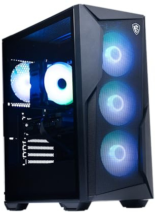 MSI Codex R2 Gaming Desktop: Intel Core i5-14400F, Geforce RTX 4060, 16GB DDR5, 2TB m.2 NVMe SSD, 80+ fuente de alimentación dorada, WiFi, teclado y mouse, compatible con bricolaje, Windows 11 Inicio: